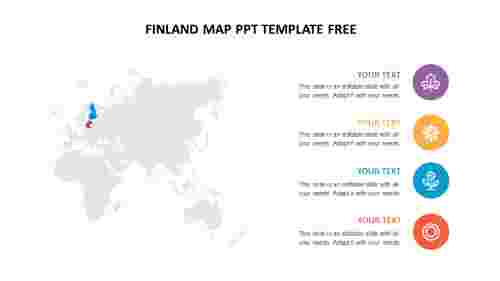 Finland map ppt template free
